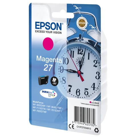 Cartuccia inkjet Sveglia 27 Epson magenta C13T27034012